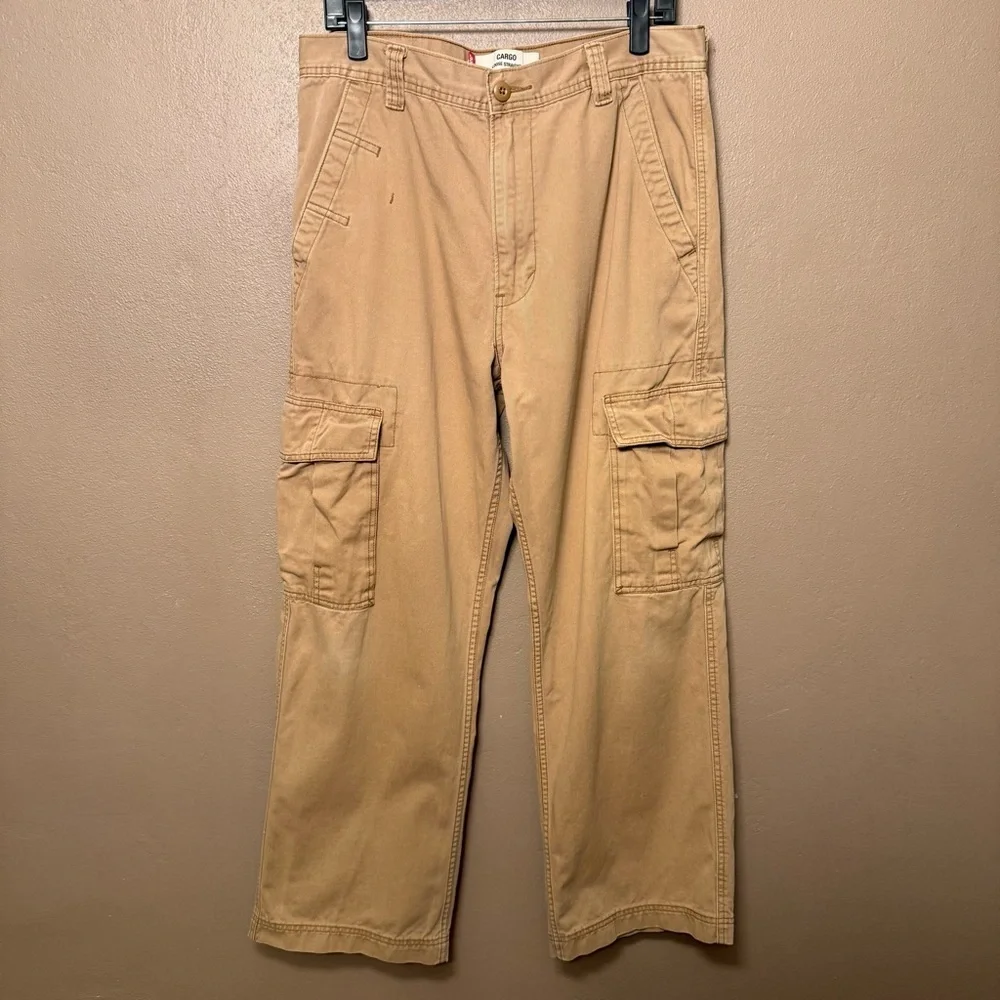 Levi's Men's Tan Cargo Loose Straight Utility Pants Size 33x30 Outdoor Gorpcore